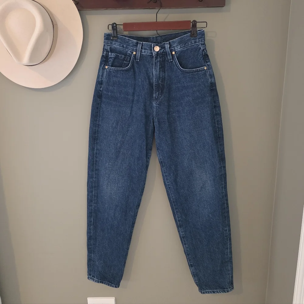Goldsign Tapered Jeans Sz 26 Women’s Premium Designer Denim High Rise Blue Jeans
